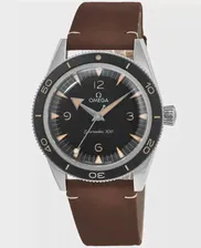 Omega Seamaster 300 Black Dial Leather Strap Men's Watch 234.32.41.21.01.001 (чёрный, mbz17982)