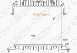 OP0002 SAT Радиатор OPEL OMEGA A 1.8 / 2.0 86-94