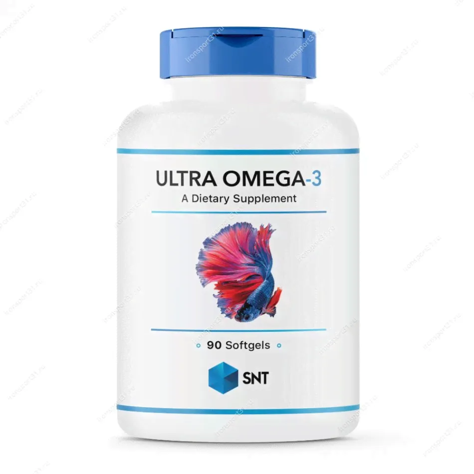 Ultra Omega-3 70% (омега, рыбий жир, жирные кислоты) 90 капсул SNT