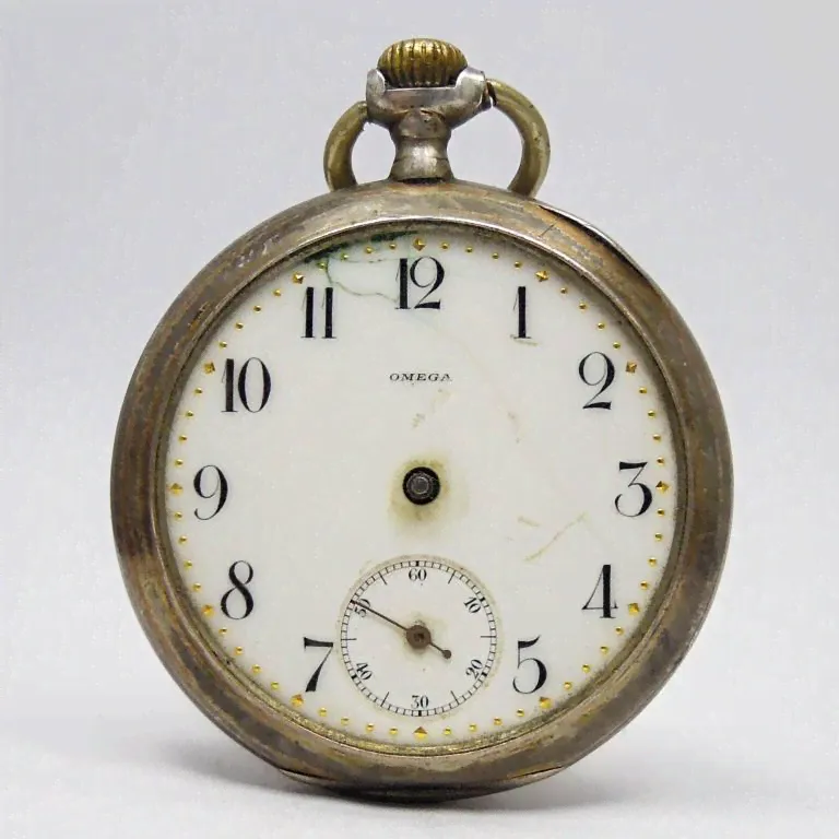Часы карманные OMEGA /Омега серебро-0