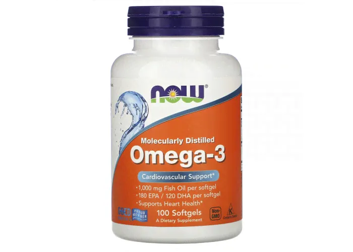 Now Foods Molecularly Distilled Omega-3 100 Softgels