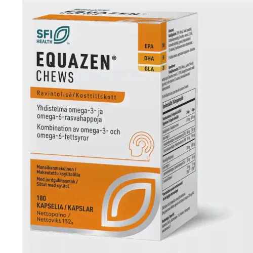Eye Q Omega-3 и Omega-6 для глаз жевательные таблетки, 180шт