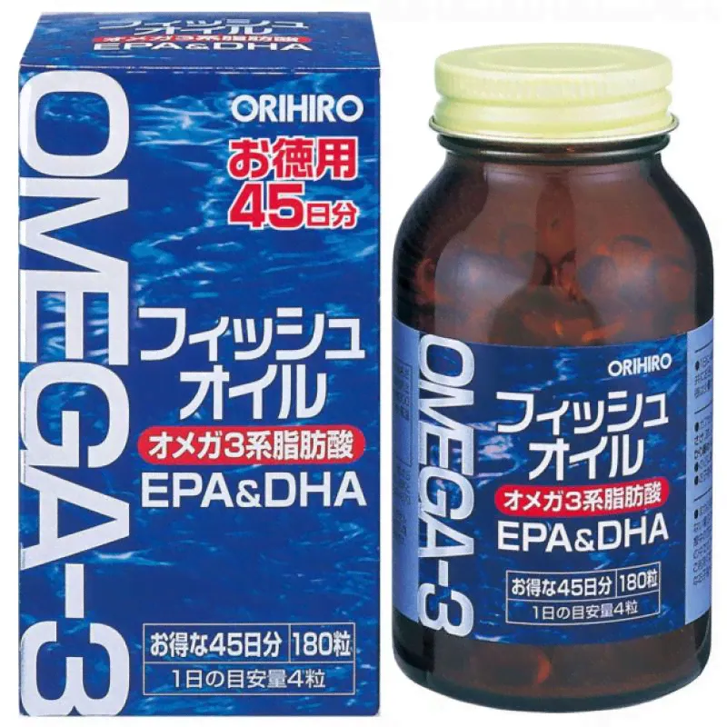 Orihiro Omega-3 Омега-3 EPA-DHA 180 капсул-0