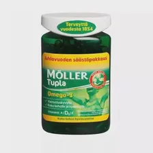 Moller Tupla Omega-3, Мёллер Тупла Омега-3 с витаминами A, D, E, 150 капс.