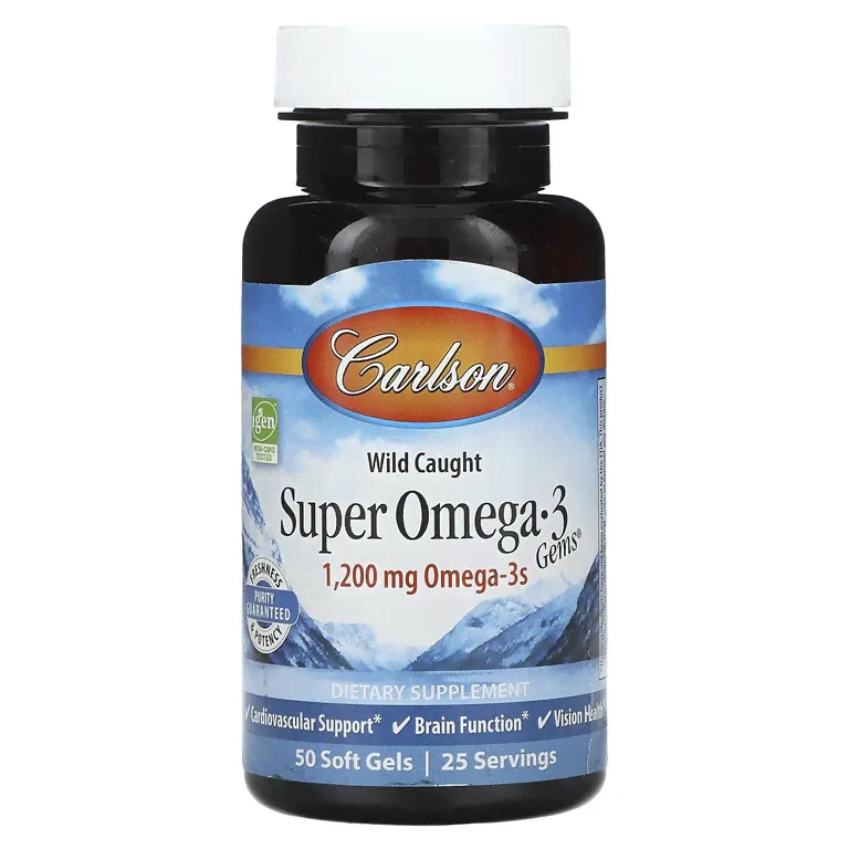 Carlson Labs Super Omega 3 1200 мг Omega-3s 50 капсул / Оптовые продажи