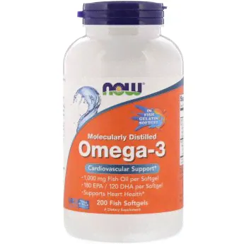 NOW Omega 3 (200 софтгелей)