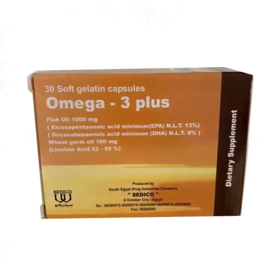 Omega-3 Plus Sedico Omega-3 plus Egypt with wheat germ oil 30 capsules Buy with worldwide shipping-0