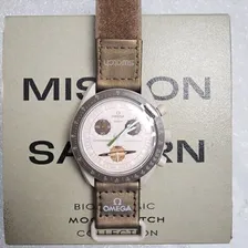 New Swatch x Omega Bioceramic Moonswatch Mission To Saturn Watch - With Box