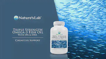 Nature's Lab Triple Strength Omega-3 Fish Oil with EPA & DHA - Cognitive Health - 180 Softgels