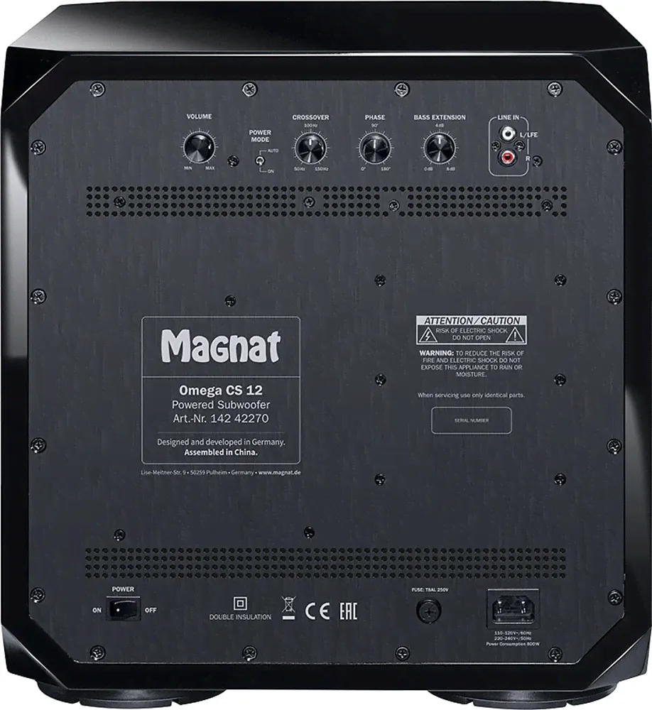 Magnat Omega CS 12 black активный сабвуфер-4