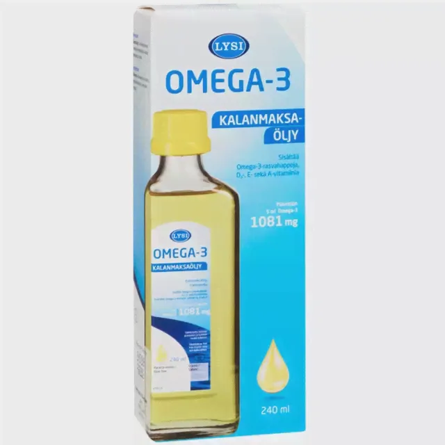 Омега-3 рыбий жир Lysi Omega-3, 240 мл, Натуральный вкус