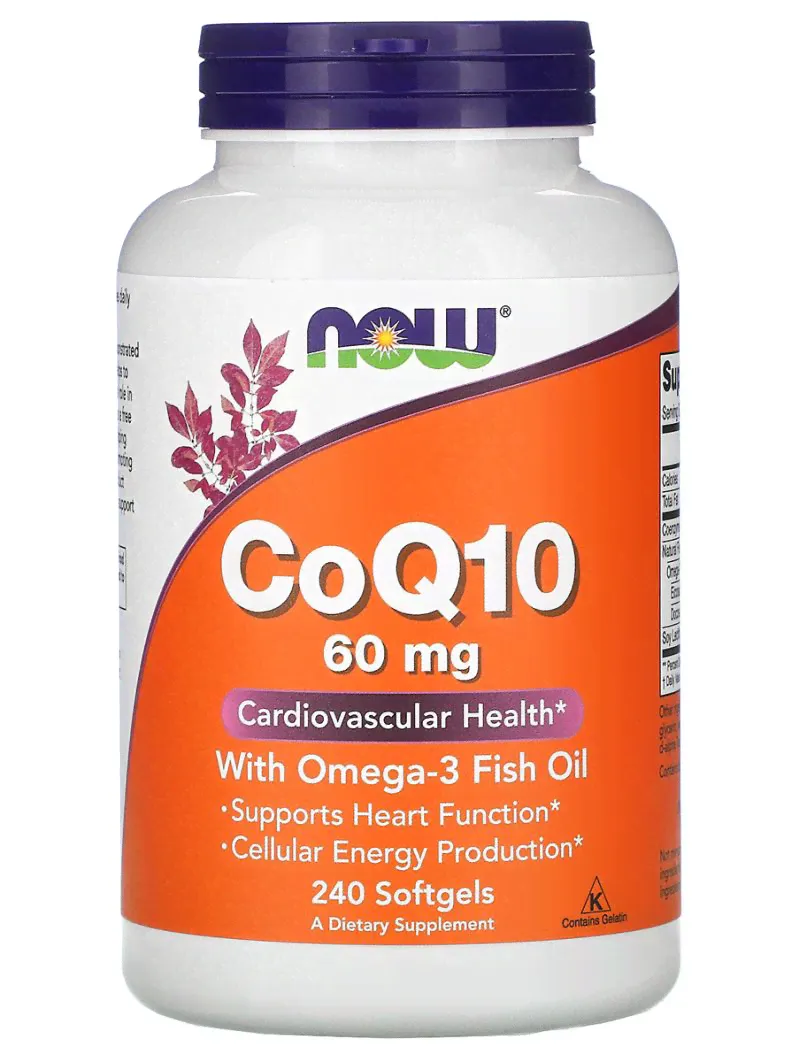 Now CoQ10 60 mg + Omega-3 240 капсул-1