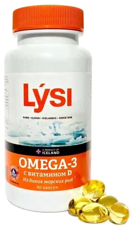 Lysi Omega-3 + Vitamin D, 60 caps-0