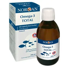Рыбий жир с витамином Д и Е NORSAN Omega-3 Total Naturell flüssig 200 мл NORSAN